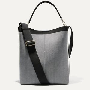 Rothy's Gray and Black Crossbody Bag